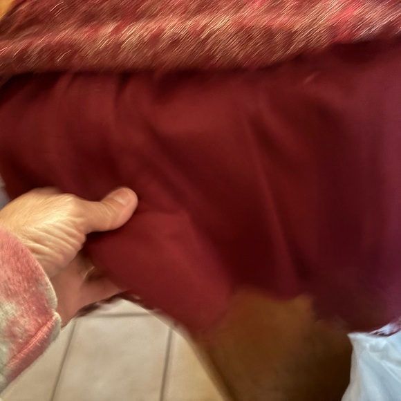 Elegant Burgundy Lace flowing Gown from Dillards - Picture 8 of 12